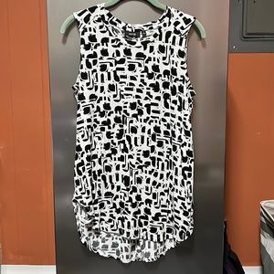 APT 9 Sleeveless Top Women’s Size M Black / White